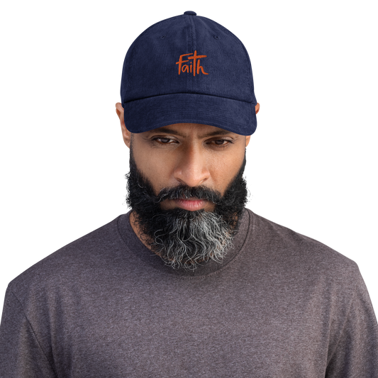 Casquette chrétienne en velours côtelé | Faith
