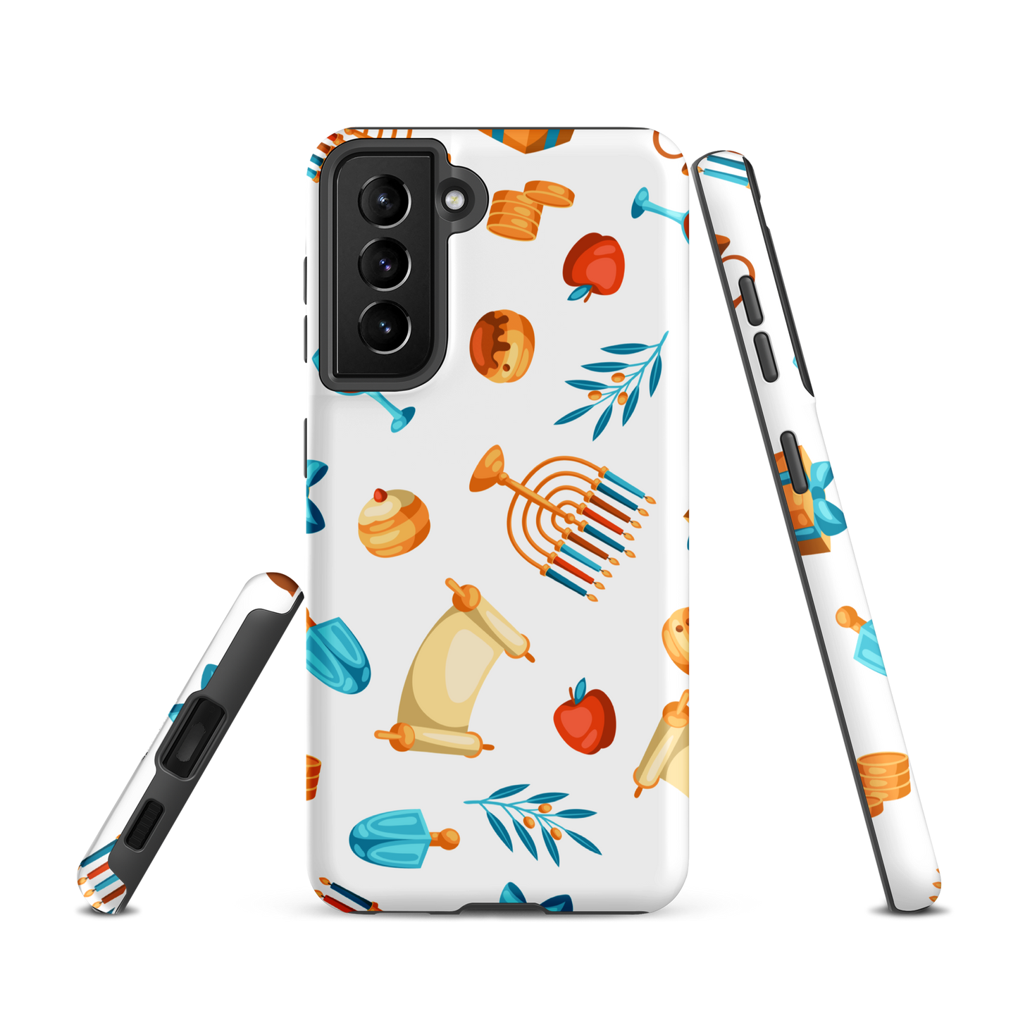 Coque chrétienne solide pour Samsung - Menorah
