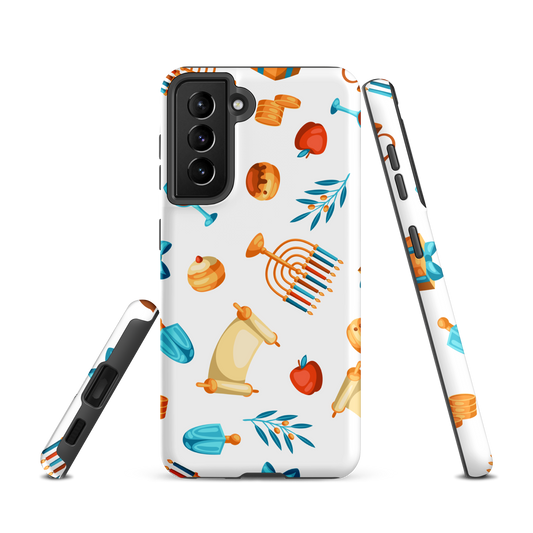 Coque chrétienne solide pour Samsung - Menorah