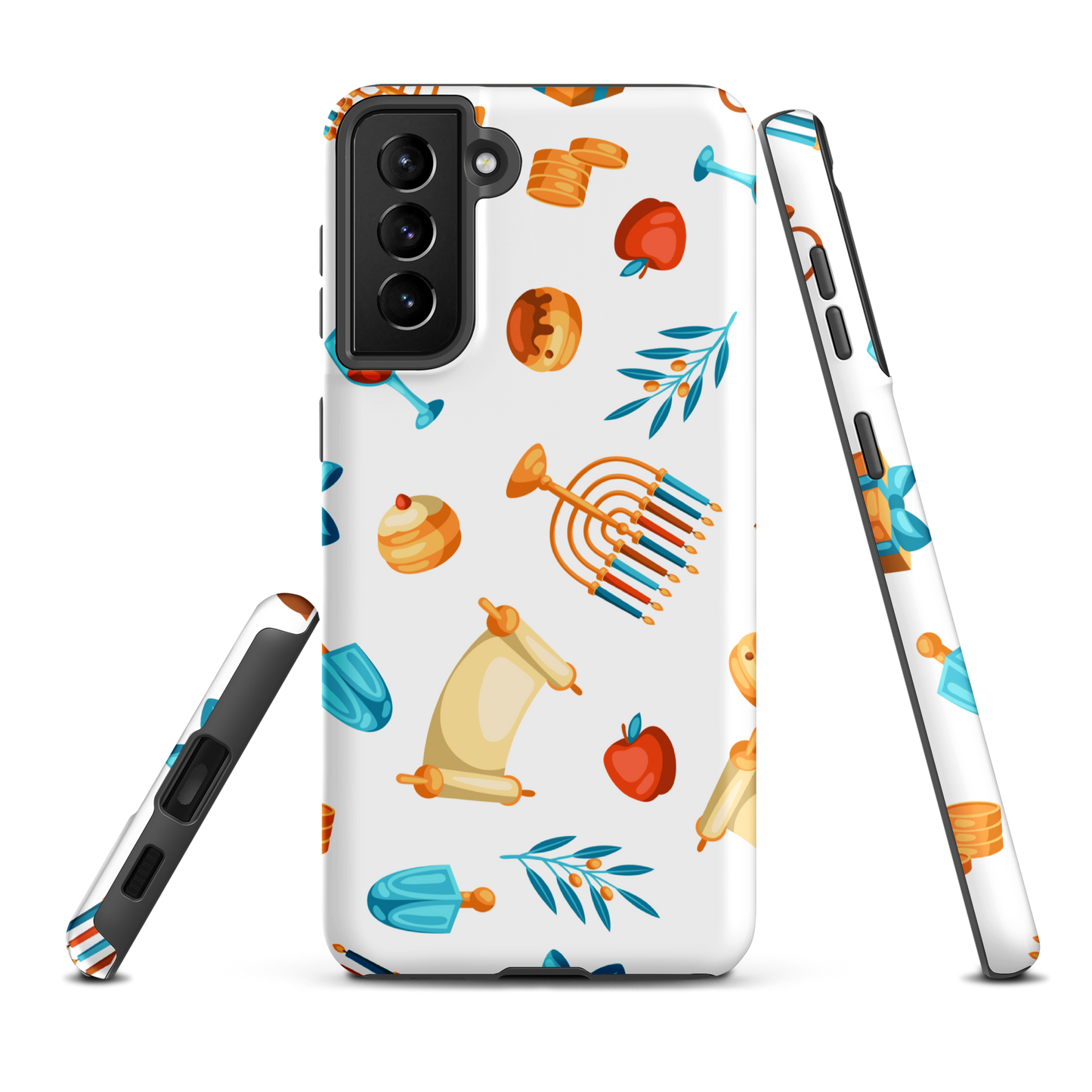 Coque chrétienne solide pour Samsung - Menorah
