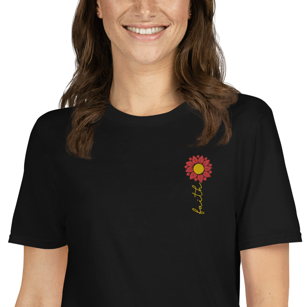 T-shirt chrétien brodé - Faith (F)