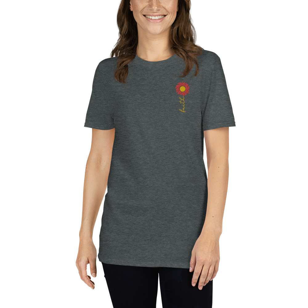 T-shirt chrétien brodé - Faith (F)
