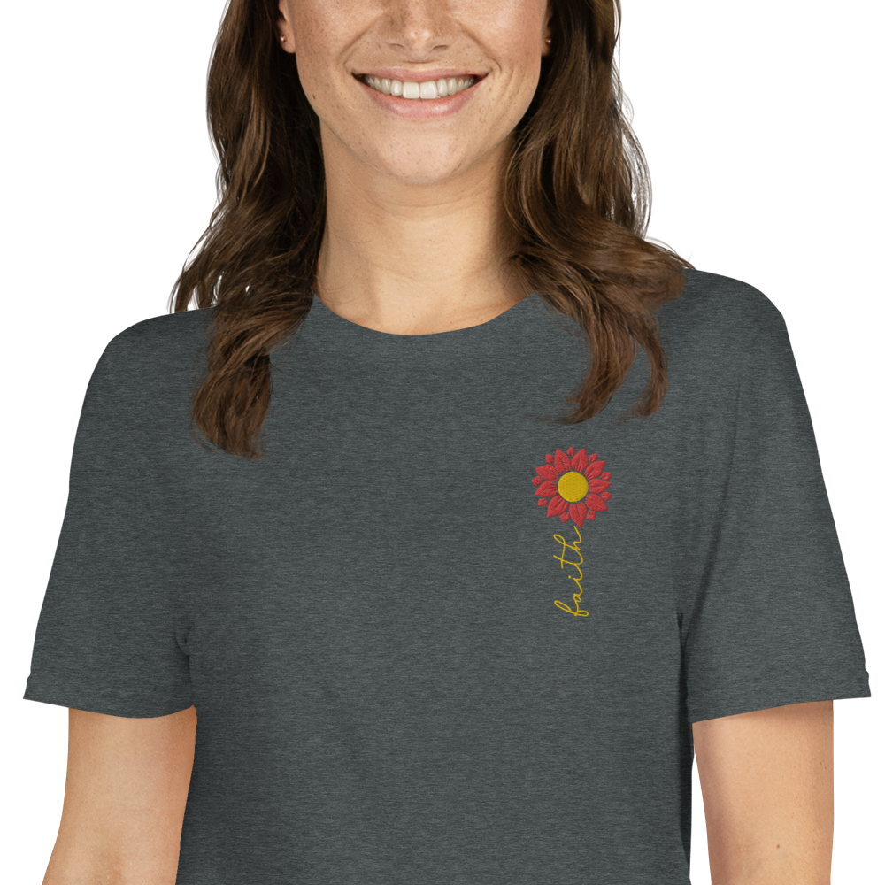 T-shirt chrétien brodé - Faith (F)