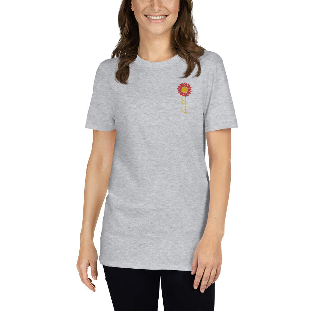 T-shirt chrétien brodé - Faith (F)