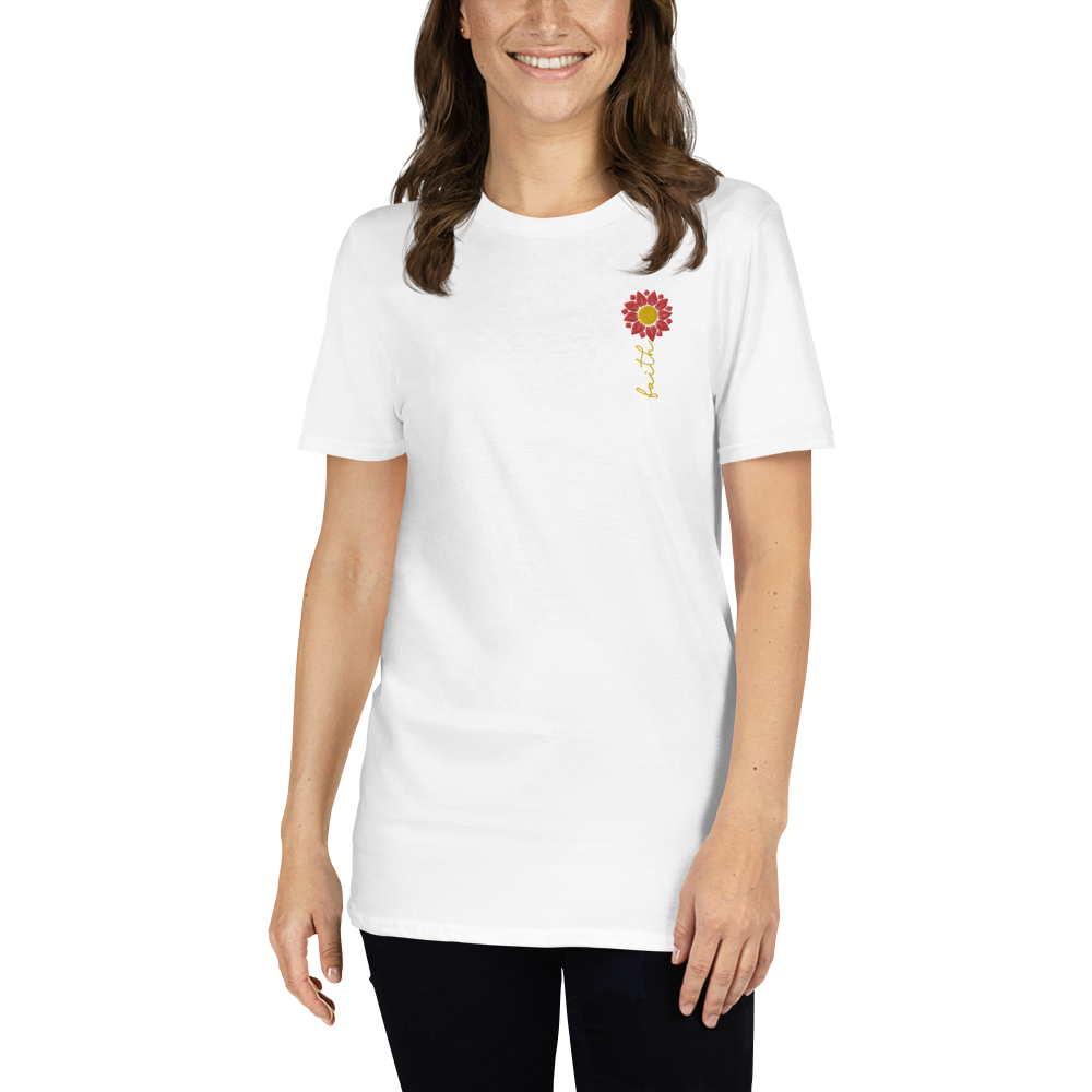 T-shirt chrétien brodé - Faith (F)