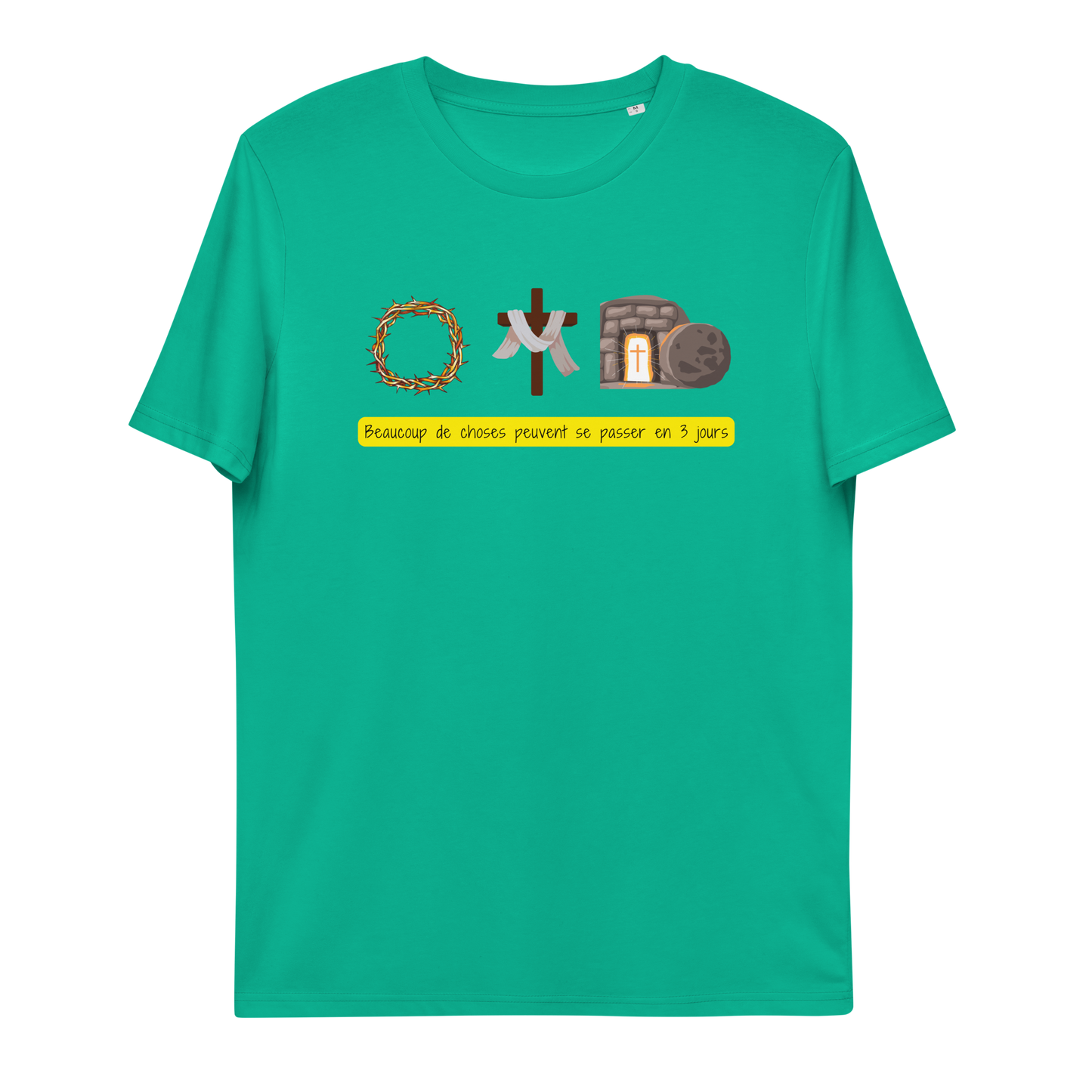 T-shirt chrétien imprimé en coton bio - 3 Days (F)