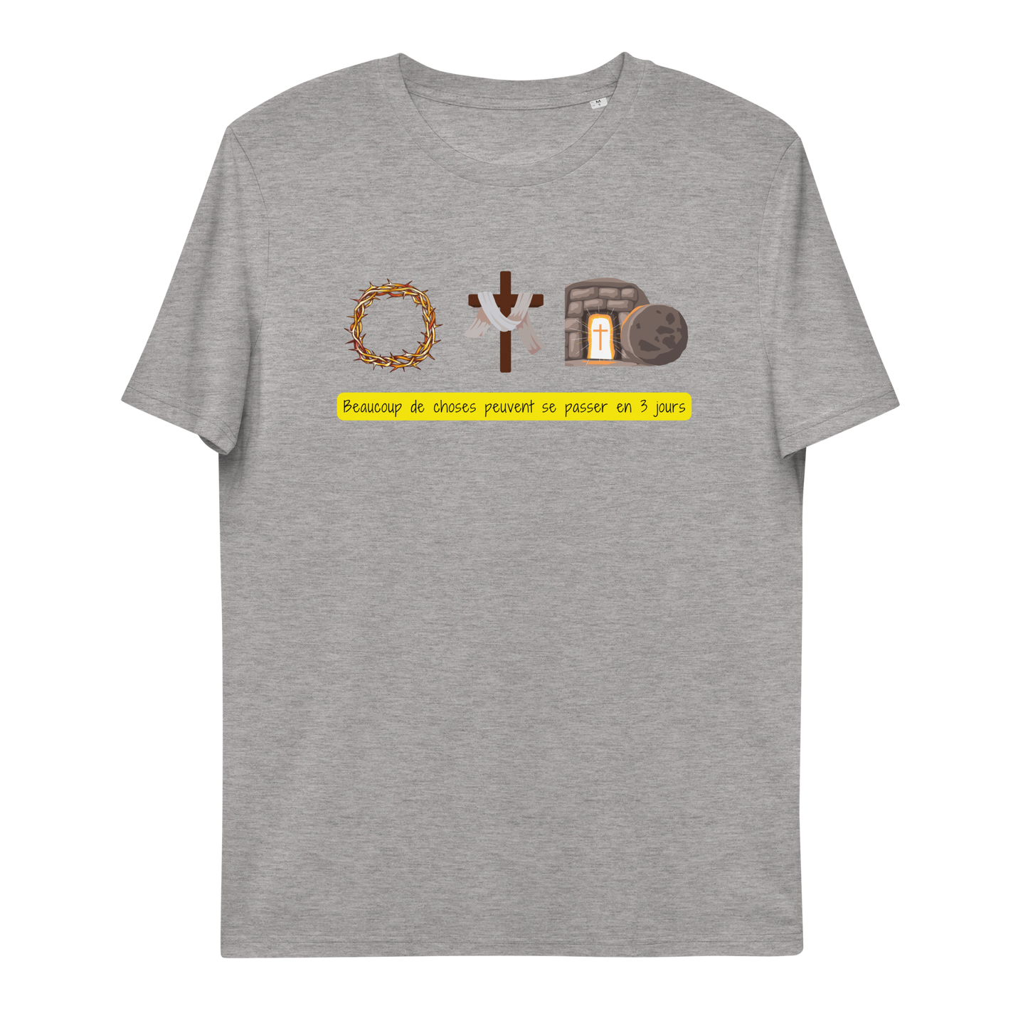 T-shirt chrétien imprimé en coton bio - 3 Days (F)
