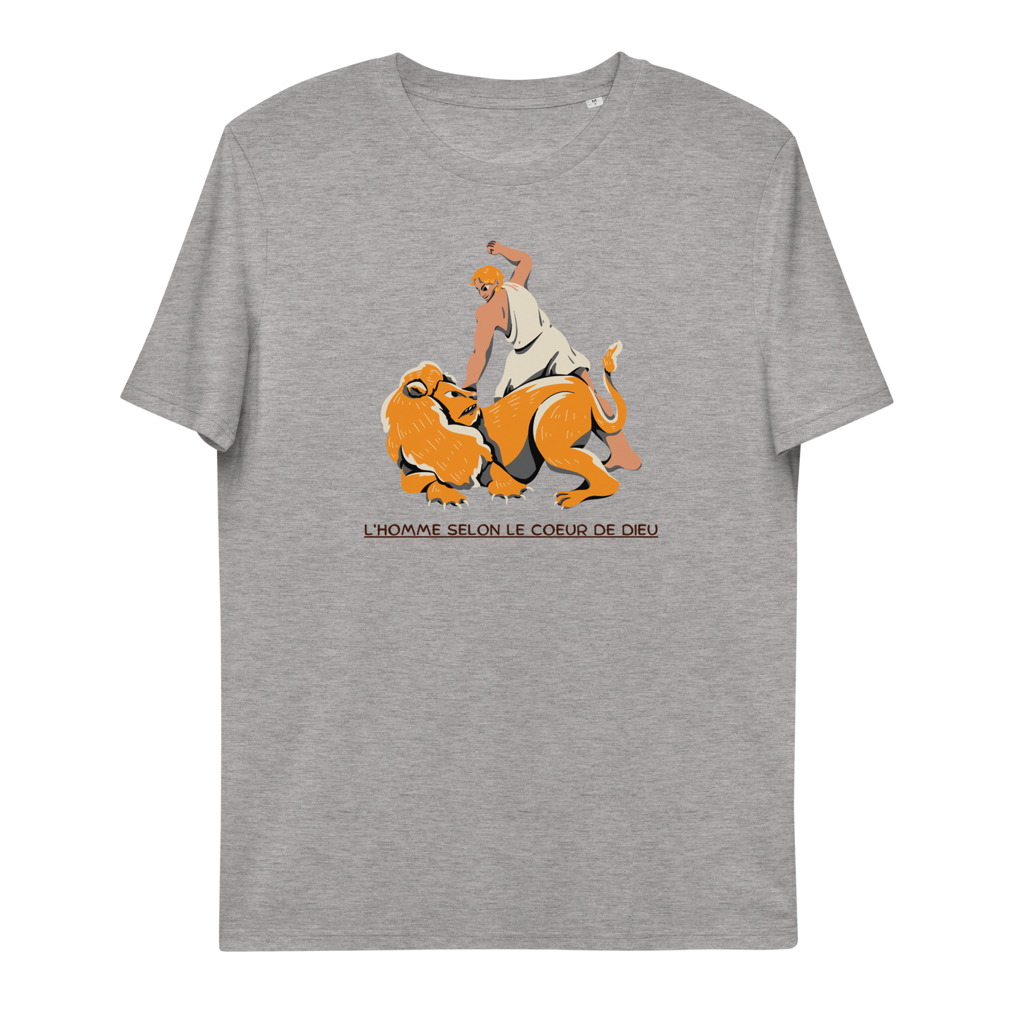 T-shirt chrétien imprimé en coton bio - David's challenge (F)