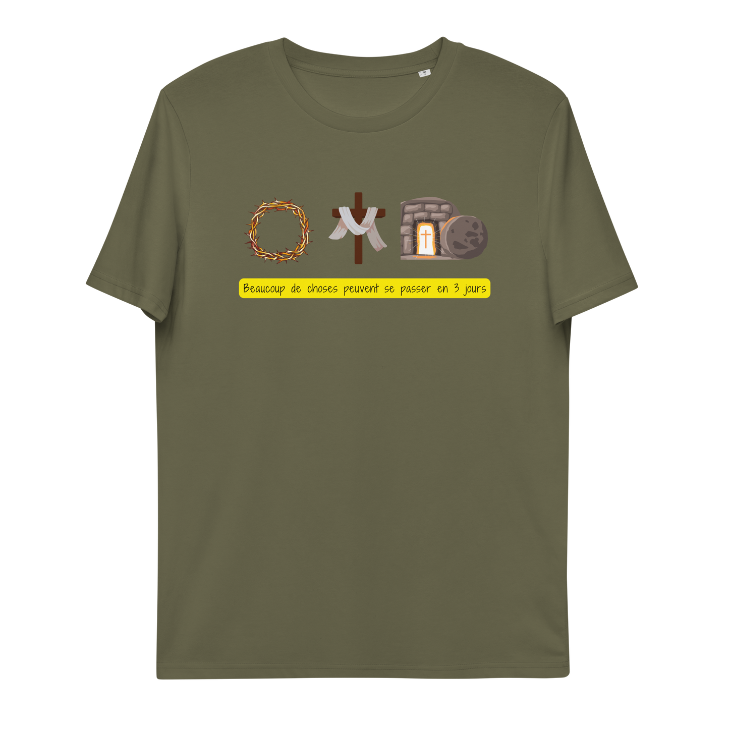 T-shirt chrétien imprimé en coton bio - 3 Days (F)