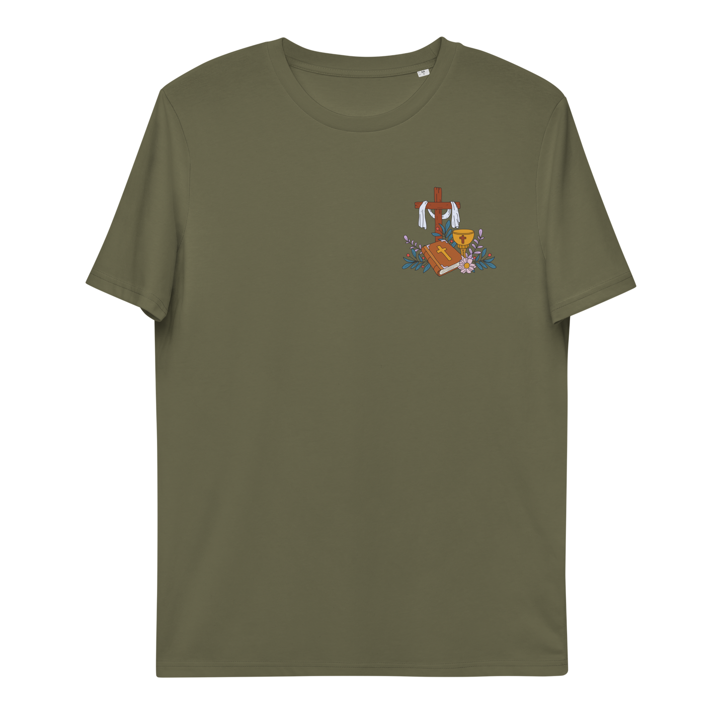 T-shirt chrétien imprimé en coton bio - 3 Piers (F)
