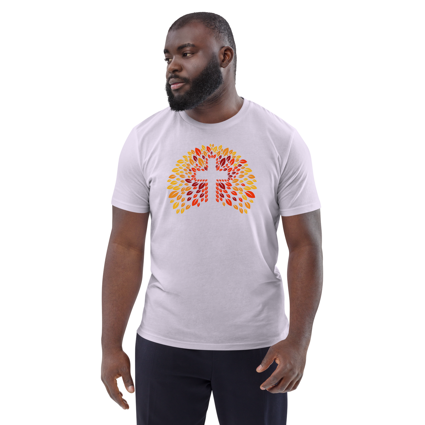 T-shirt chrétien imprimé en coton bio - JESUS