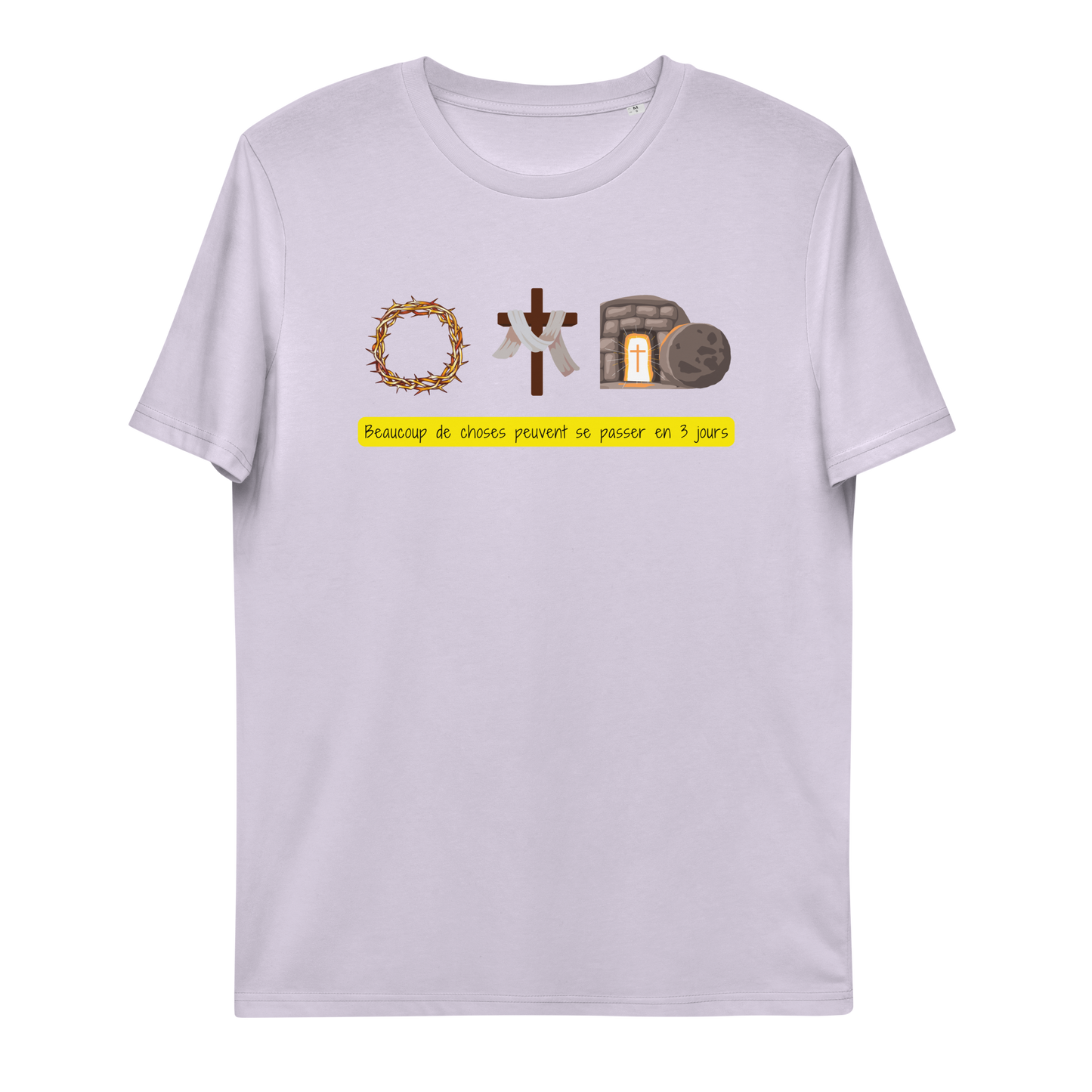 T-shirt chrétien imprimé en coton bio - 3 Days (F)
