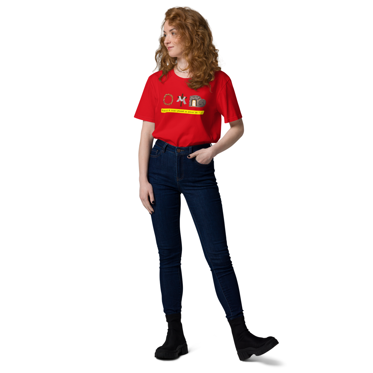 T-shirt chrétien imprimé en coton bio - 3 Days (F)