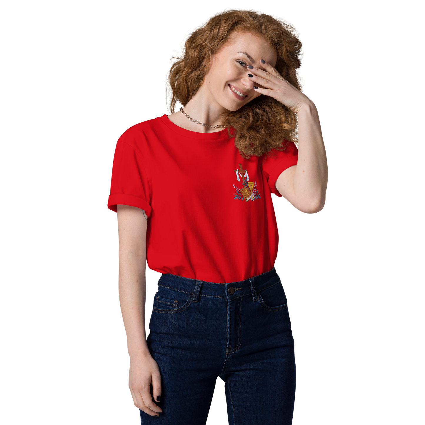 T-shirt chrétien imprimé en coton bio - 3 Piers (F)