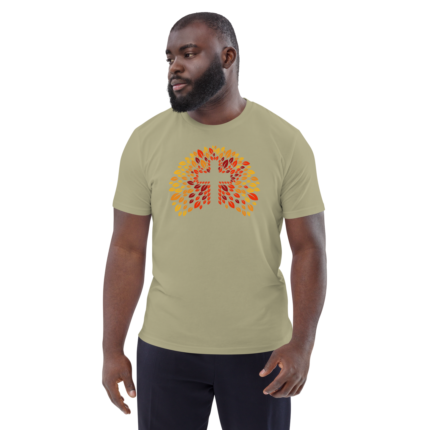 T-shirt chrétien imprimé en coton bio - JESUS