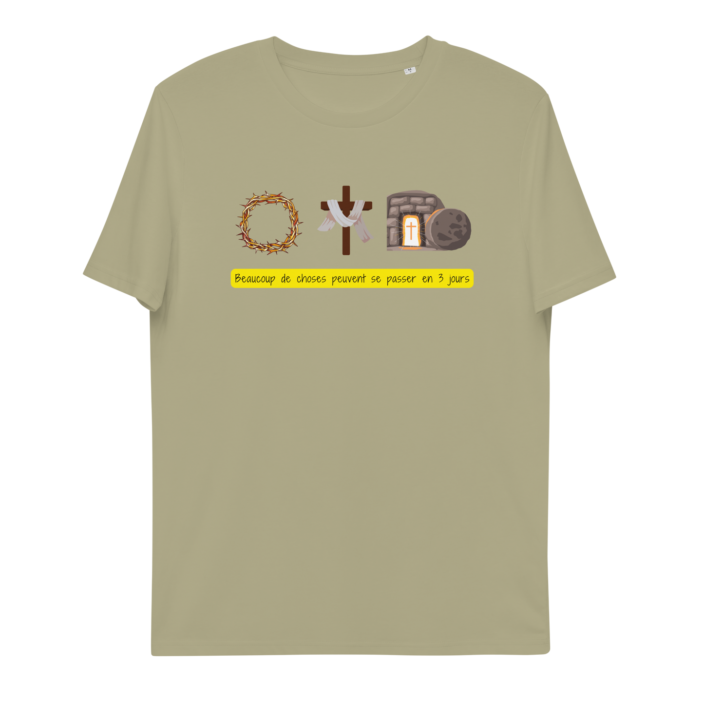 T-shirt chrétien imprimé en coton bio - 3 Days (F)