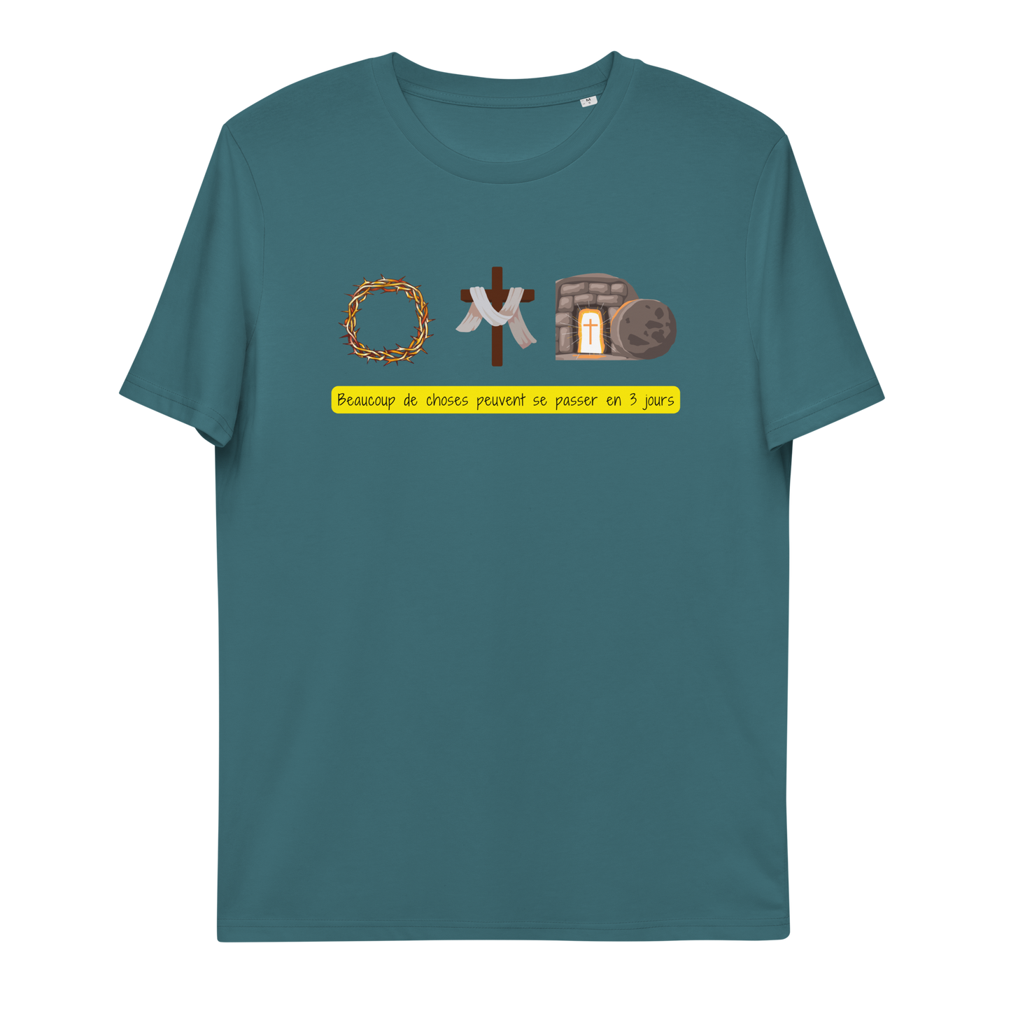 T-shirt chrétien imprimé en coton bio - 3 Days (F)