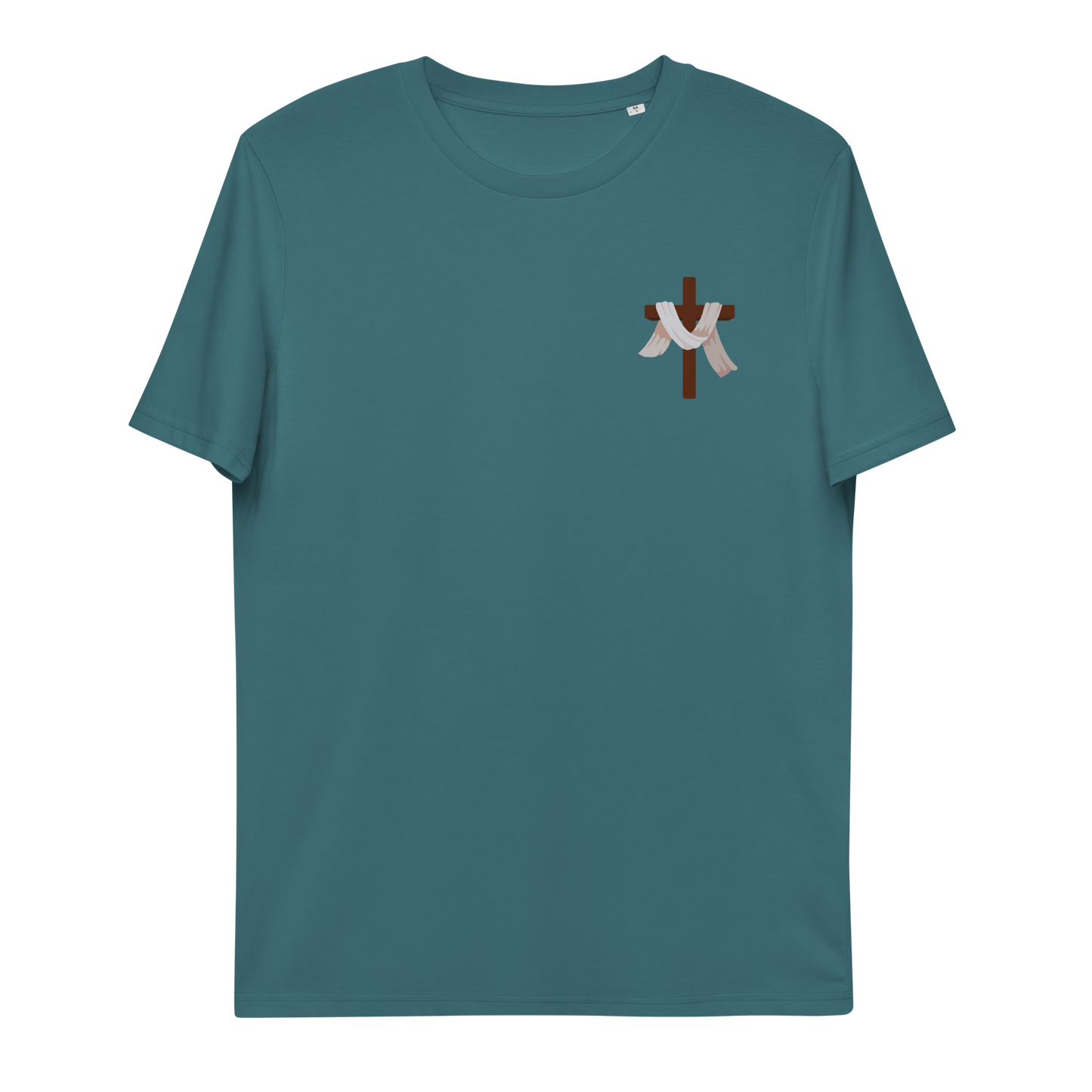 T-shirt chrétien imprimé en coton bio - Cross (F)