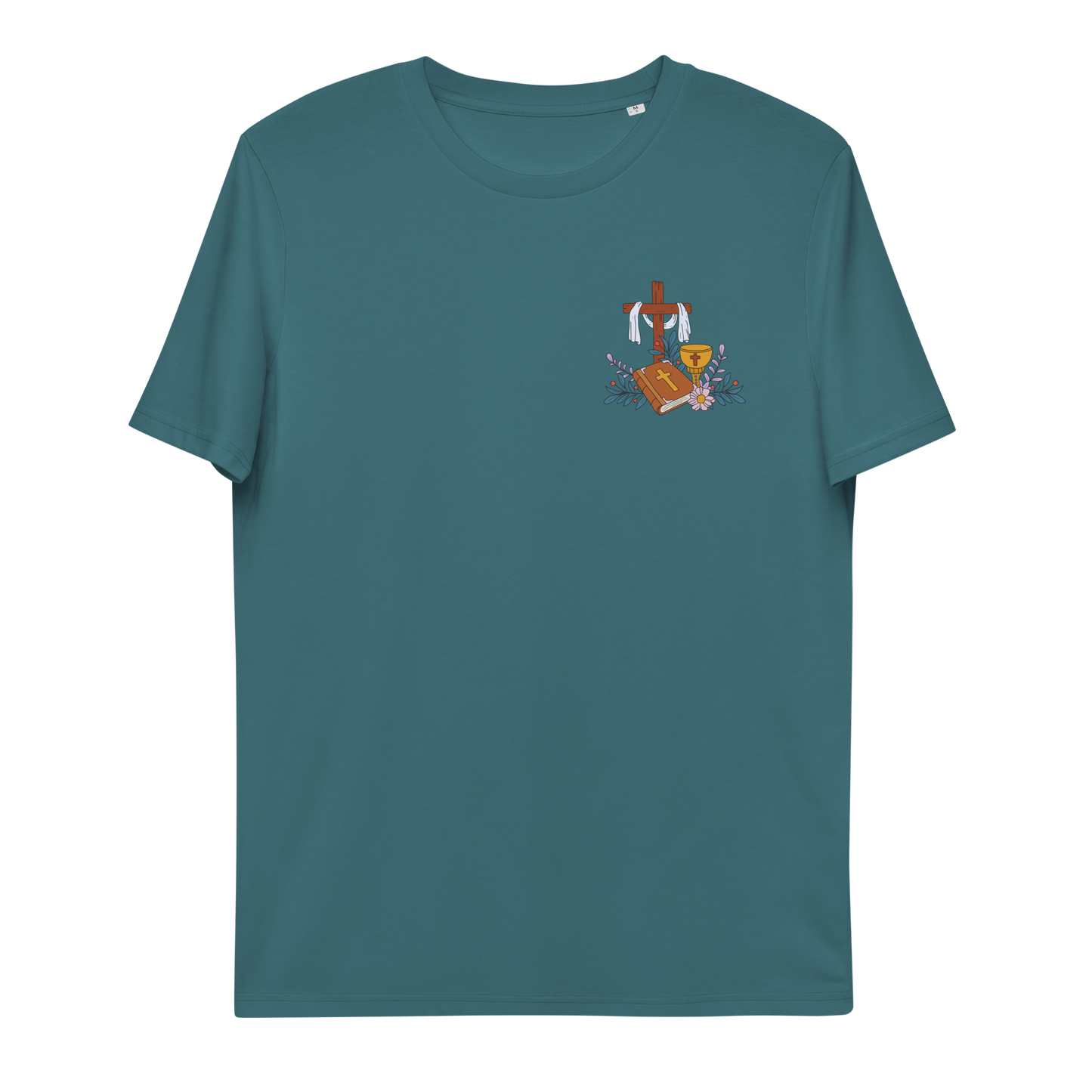 T-shirt chrétien imprimé en coton bio - 3 Piers (F)