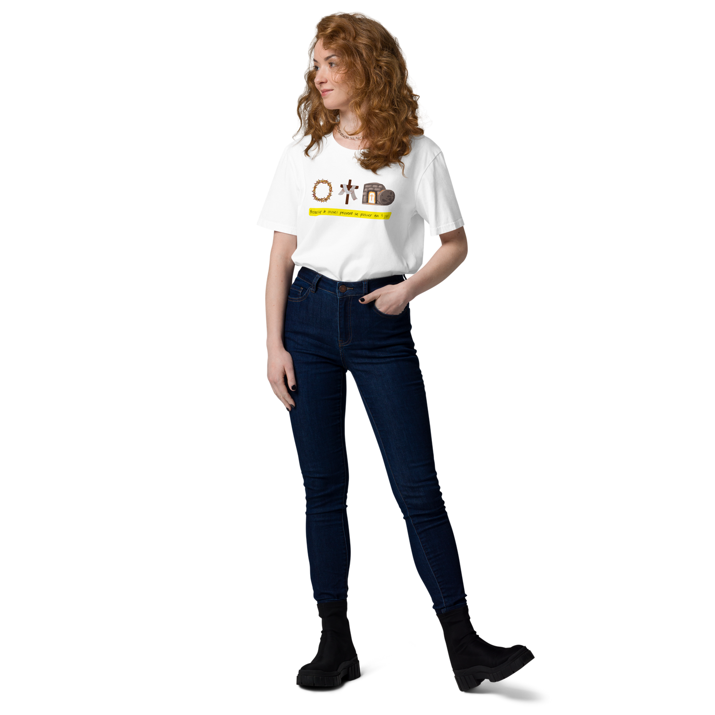 T-shirt chrétien imprimé en coton bio - 3 Days (F)