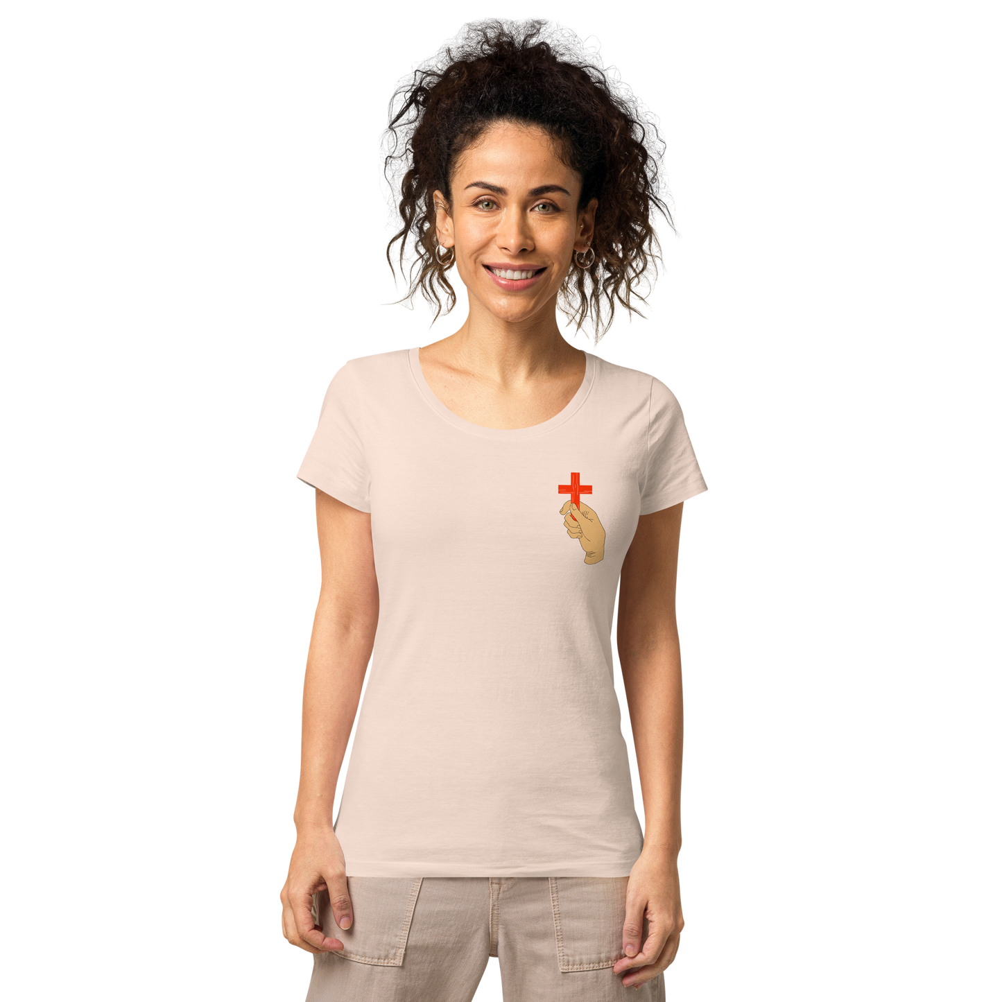 T-shirt chrétien imprimé - Cross Hand