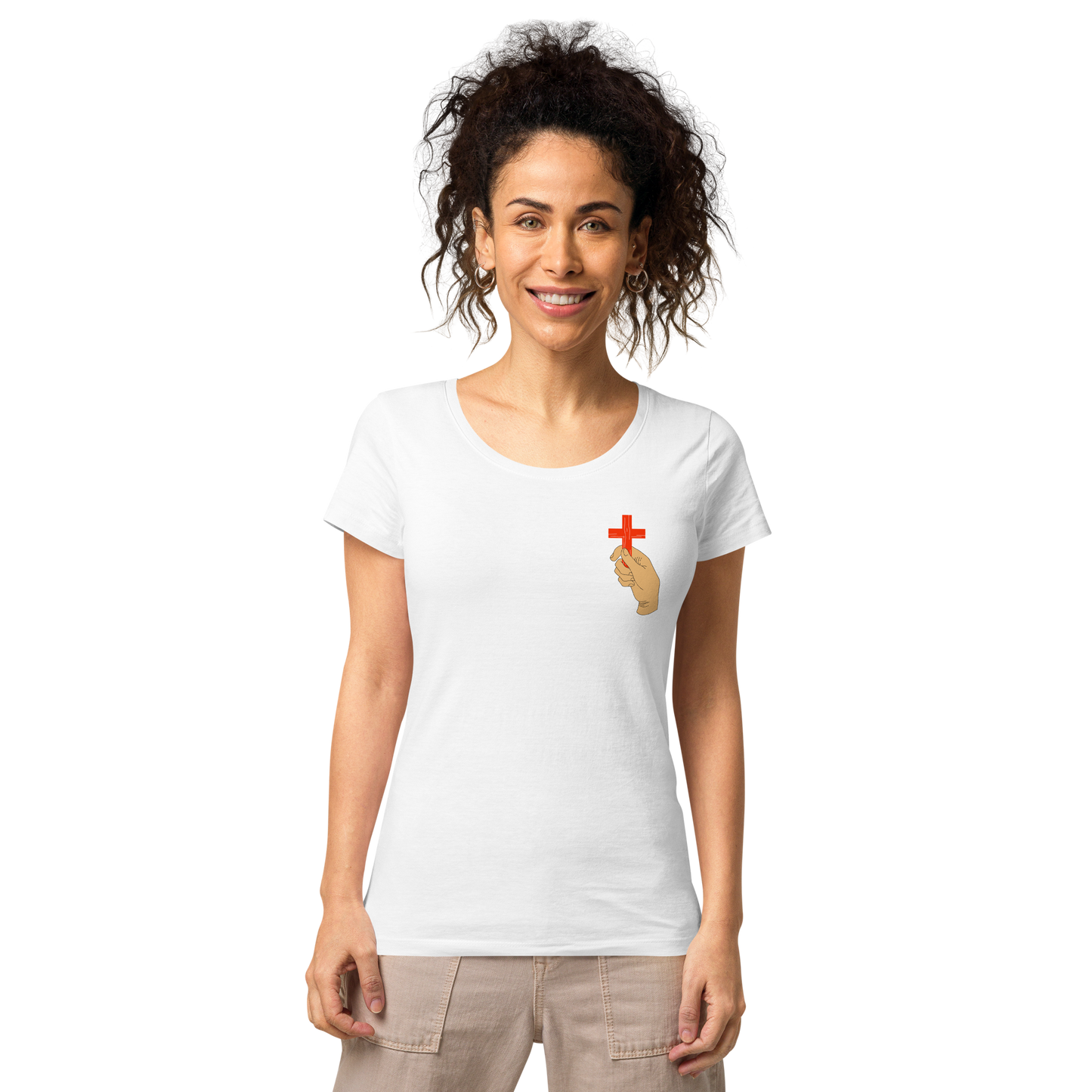 T-shirt chrétien imprimé - Cross Hand