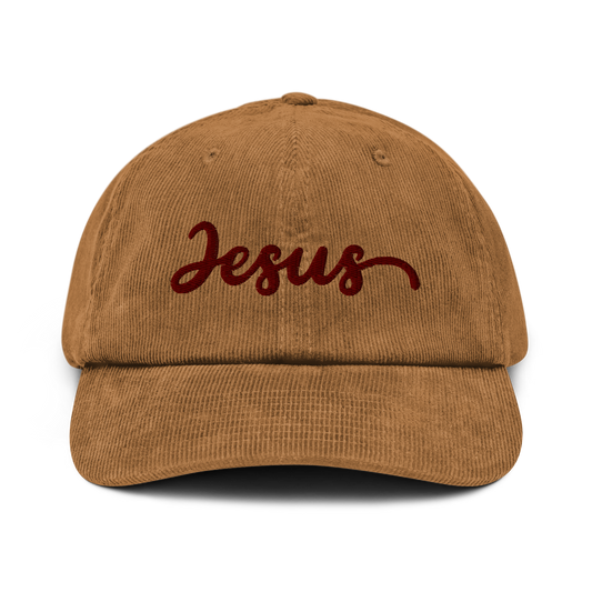 Casquette chrétienne en velours côtelé | Jésus