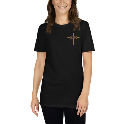 T-shirt chrétien brodé - JESUS (F)