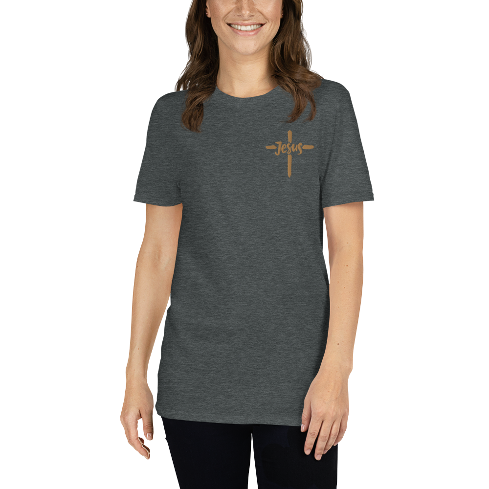 T-shirt chrétien brodé - JESUS (F)