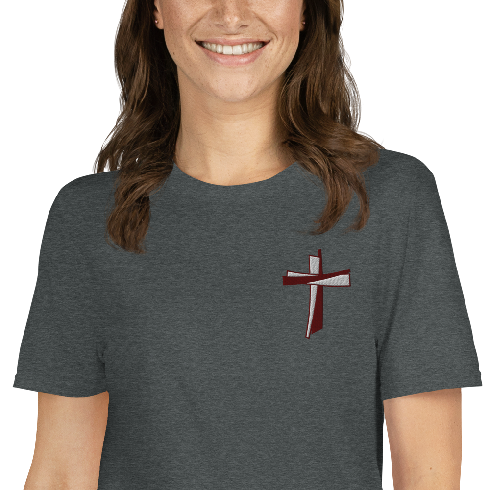 T-shirt chrétien brodé - Cross (F)