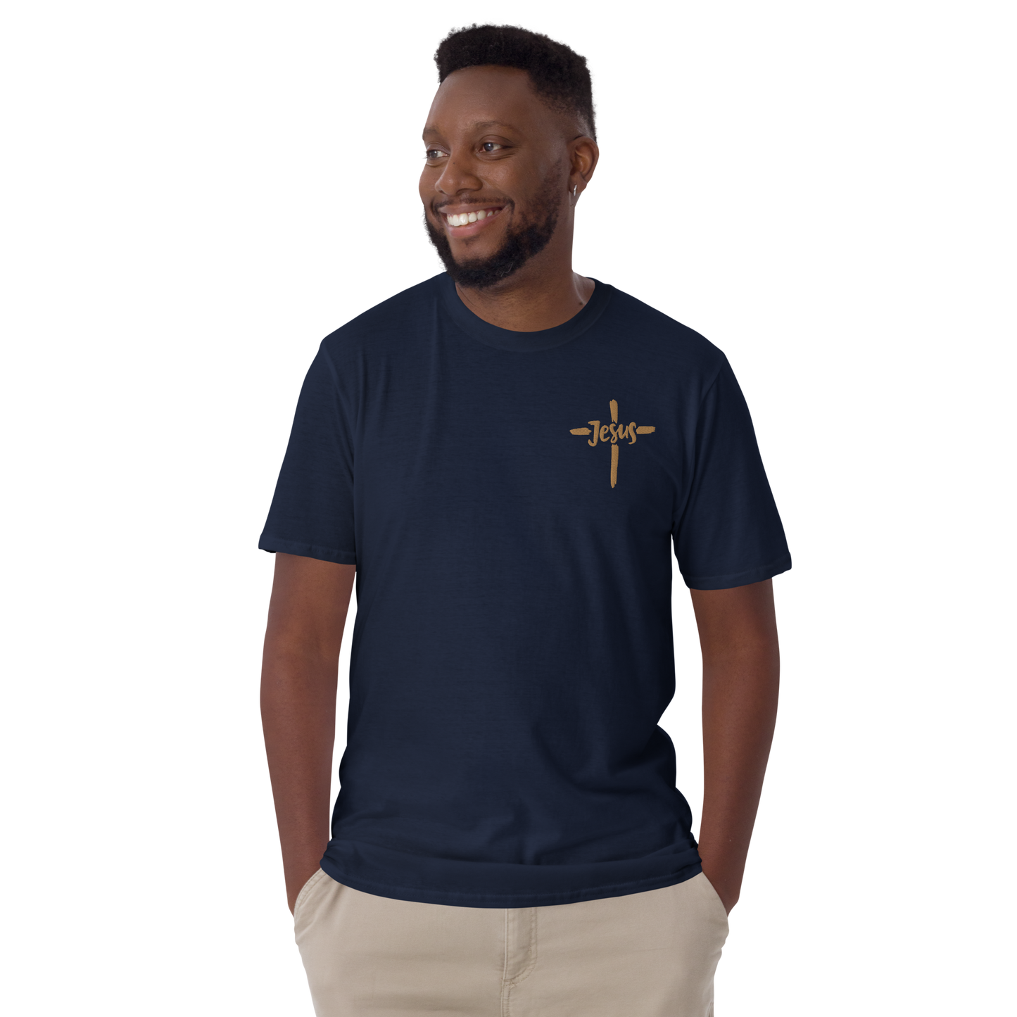 T-shirt chrétien brodé - JESUS