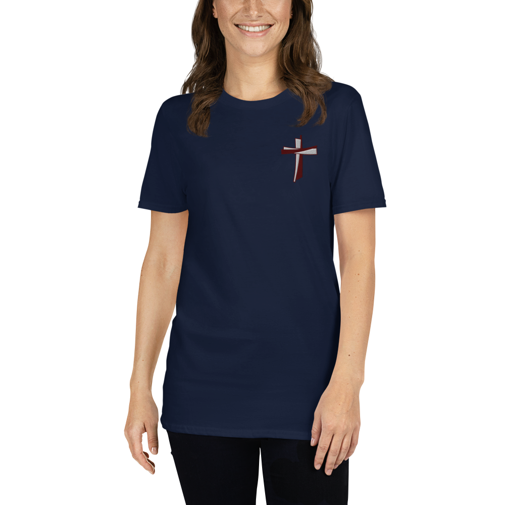 T-shirt chrétien brodé - Cross (F)