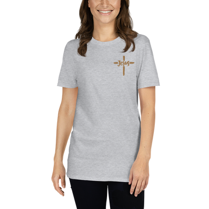 T-shirt chrétien brodé - JESUS (F)