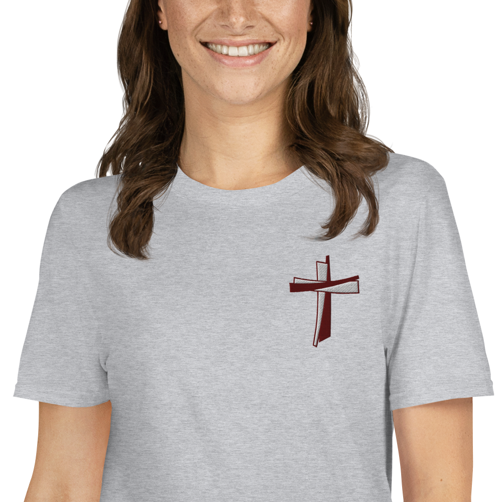 T-shirt chrétien brodé - Cross (F)