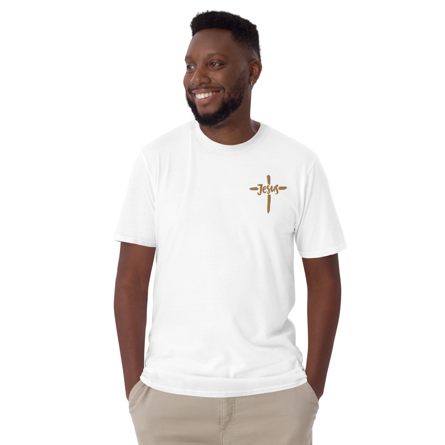 T-shirt chrétien brodé - JESUS