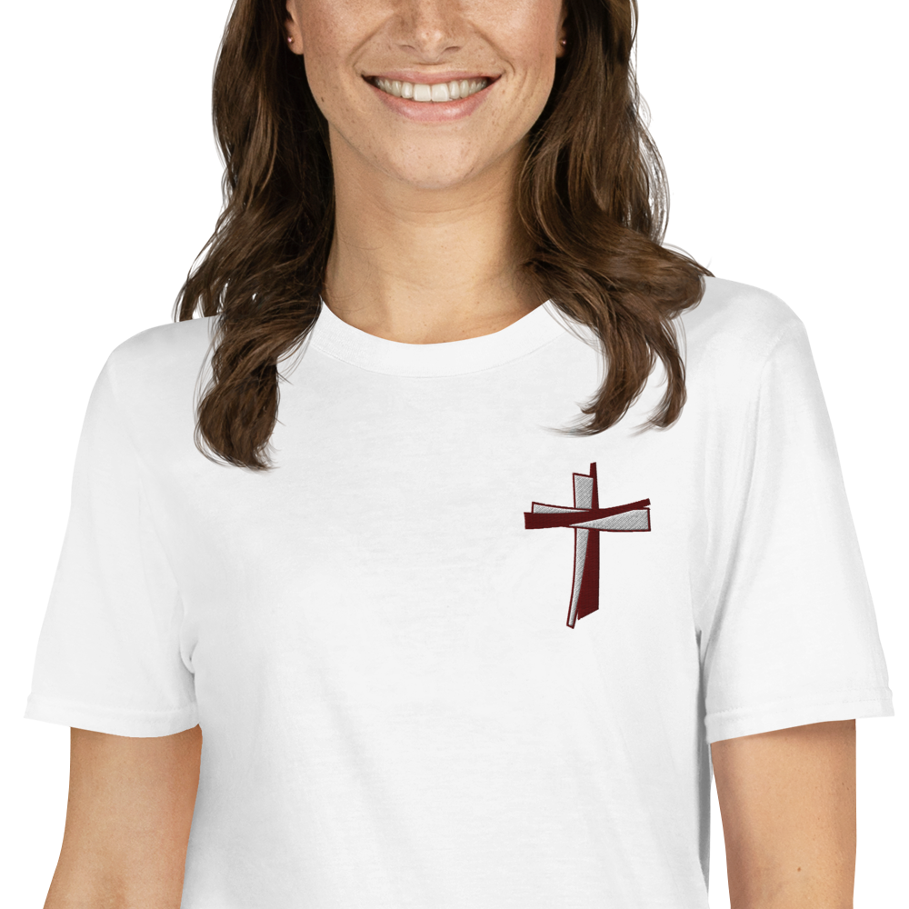 T-shirt chrétien brodé - Cross (F)