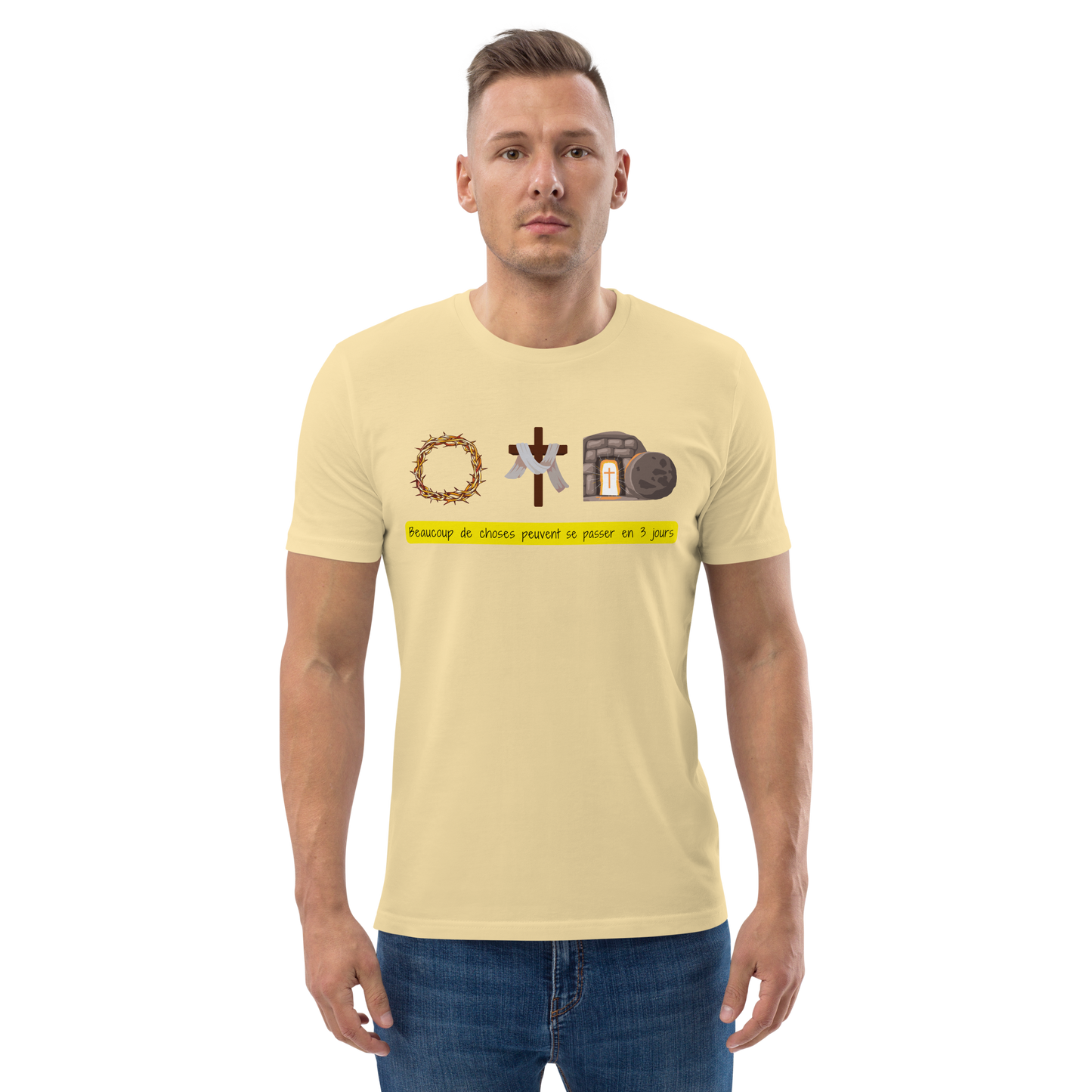 T-shirt chrétien imprimé en coton bio - 3 Days