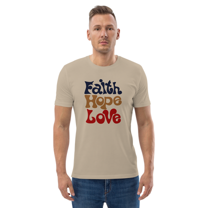 T-shirt chrétien imprimé en coton bio - Faith