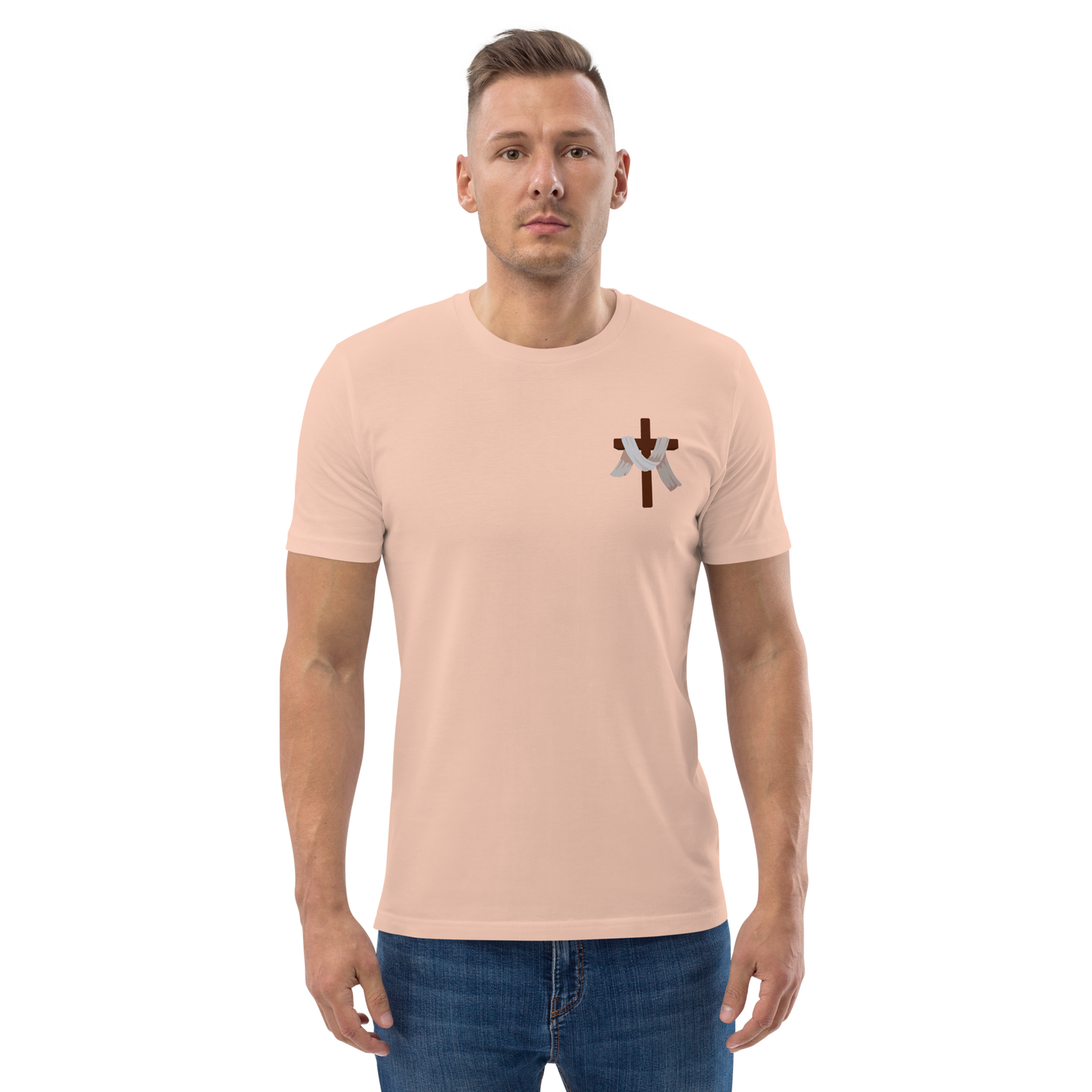 T-shirt chrétien imprimé en coton bio - Cross