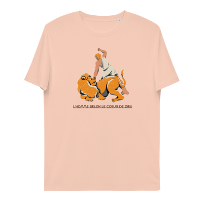 T-shirt chrétien imprimé en coton bio - David's challenge (F)
