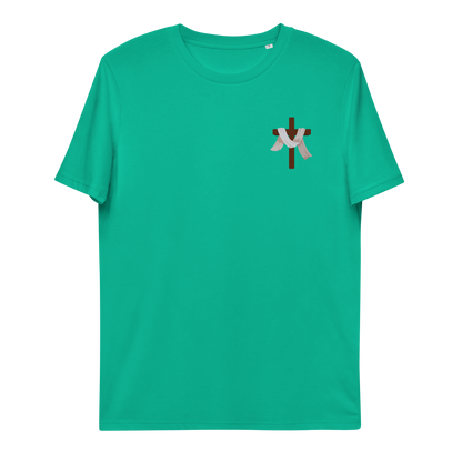 T-shirt chrétien imprimé en coton bio - Cross (F)