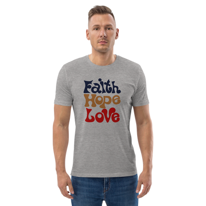 T-shirt chrétien imprimé en coton bio - Faith