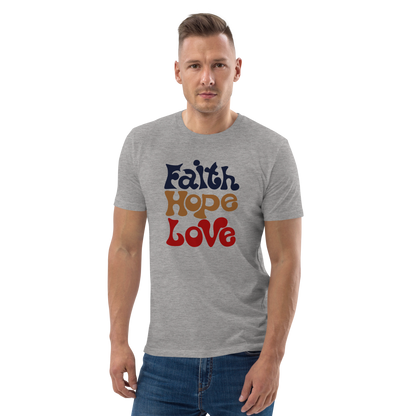 T-shirt chrétien imprimé en coton bio - Faith