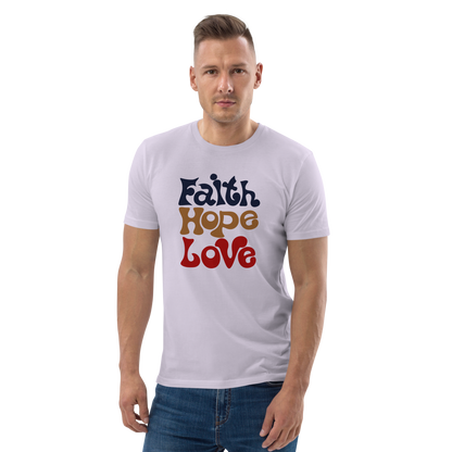 T-shirt chrétien imprimé en coton bio - Faith