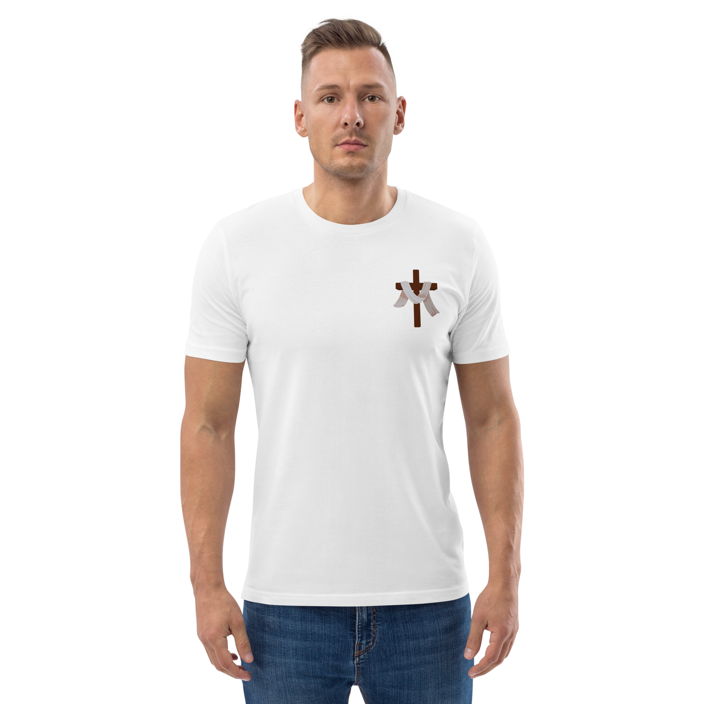 T-shirt chrétien imprimé en coton bio - Cross