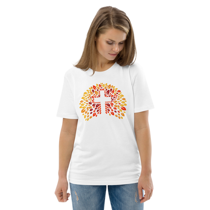 T-shirt chrétien imprimé en coton bio - JESUS (F)