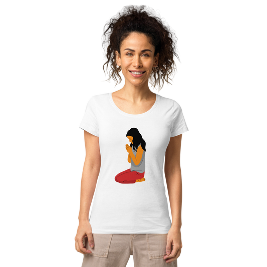 T-shirt chrétien imprimé - Kneeling Woman